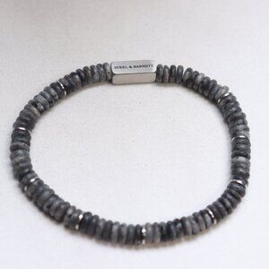 Gray Beaded expandable Bracelet from Steel & Barnett